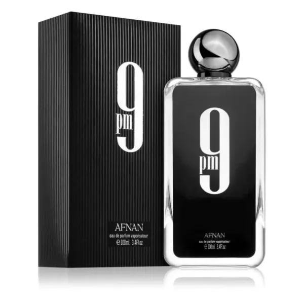 Perfumy Afnan 9PM woda perfumowana 100 ml – flakon i pudełko w czerni
