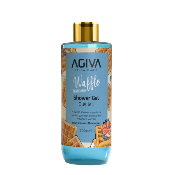 Żel pod prysznic Agiva Waffle Mandarin 500 ml – nawilżający żel o zapachu mandarynki i gofra