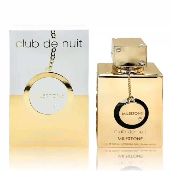 Perfumy Armaf Club de Nuit Milestone 105 ml – woda perfumowana unisex, flakon i kartonik w kolorze złota