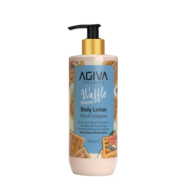 Balsam do ciała Agiva Waffle Mandarin 500 ml – intensywnie nawilżający z zapachem mandarynkowego gofra