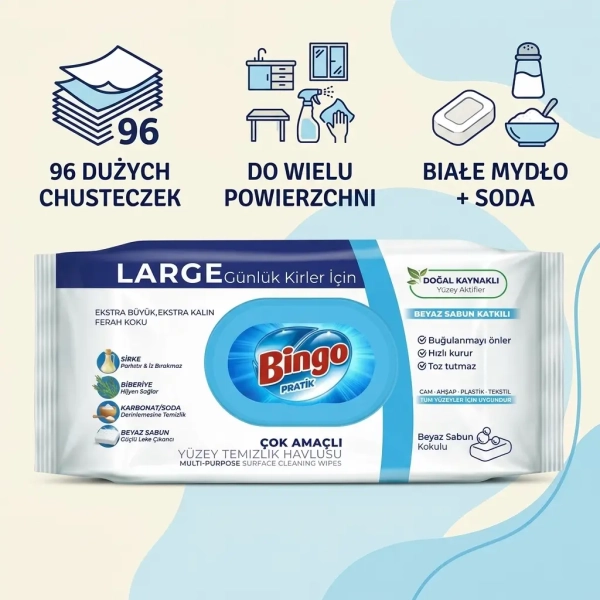 Bingo Pratik 96 chusteczek do wielu powierzchni
