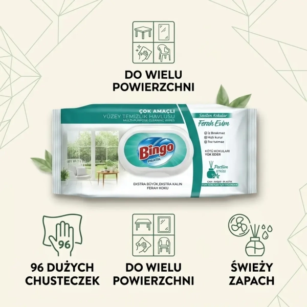 Bingo Pratik Ferah Evim 96 chusteczek do wielu powierzchni