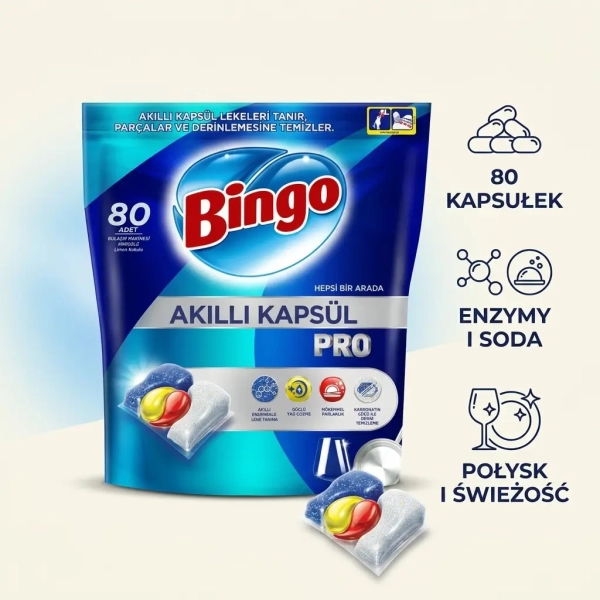 Kapsułka Bingo Pro umieszczana w zmywarce do naczyń