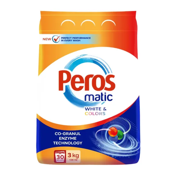 Zestaw Peros+Sio: proszek 3 kg, odplamiacz, płyn