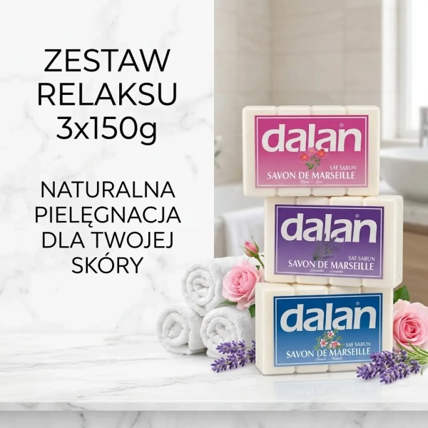 Zestaw 3x Dalan Savon de Marseille grafika social media