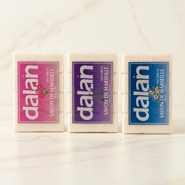 Zestaw 3x Dalan Savon de Marseille mydło 150 g zdjęcie produktowe hero