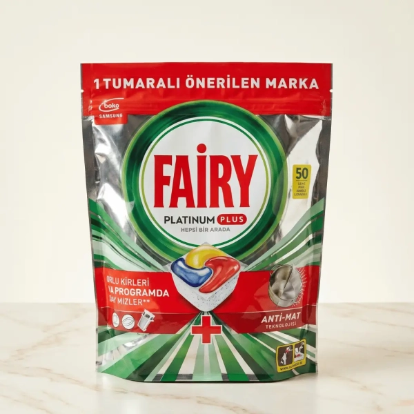 Fairy Platinum Plus 50 kapsułek do zmywarki zdjęcie produktowe hero