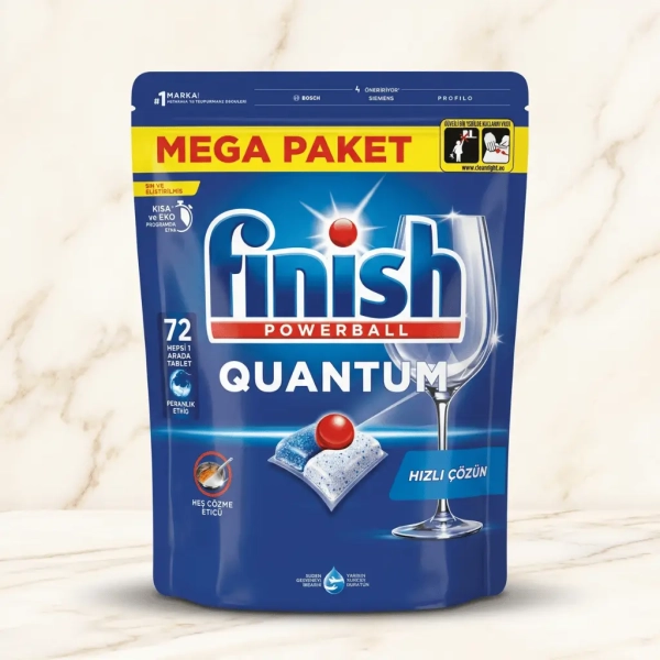 Finish Powerball Quantum 72 tabletki do zmywarki zdjęcie produktowe hero