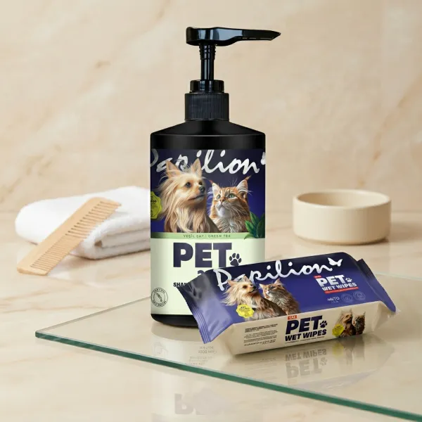 Zestaw Papillion PET Higiena 2w1 - Chusteczki XXL + Szampon 2w1 1L