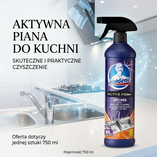 HighGenic Active Foam Kitchen 750 ml grafika social media do kuchni