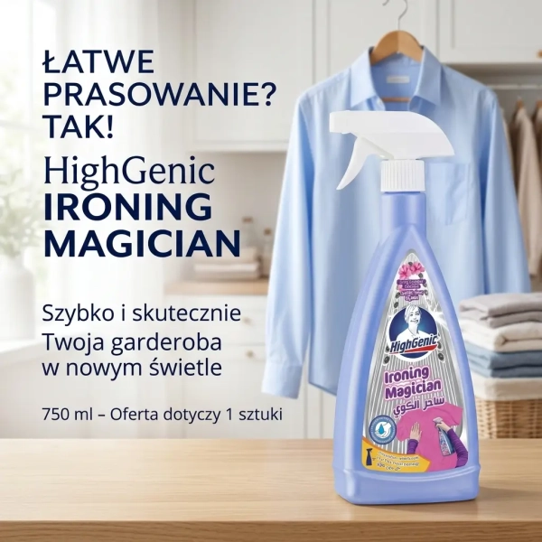HighGenic Ironing Magician 750 ml grafika social media do prasowania