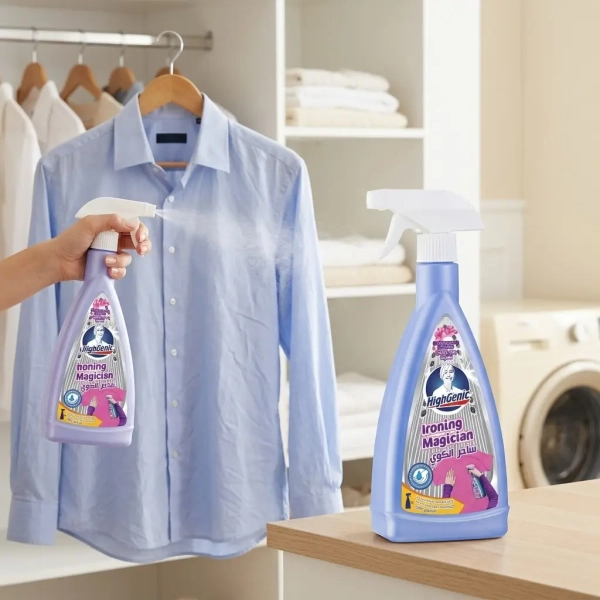 HighGenic Ironing Magician 750 ml grafika informacyjna z korzyściami