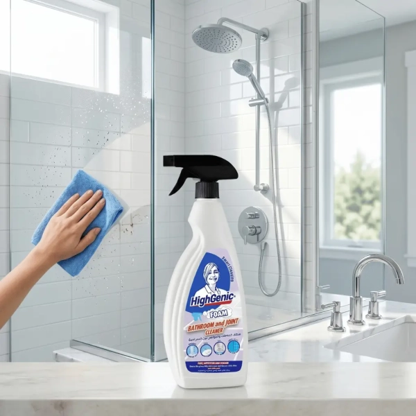 Czyszczenie łazienki pianką HighGenic Bathroom Joint Cleaner Foam