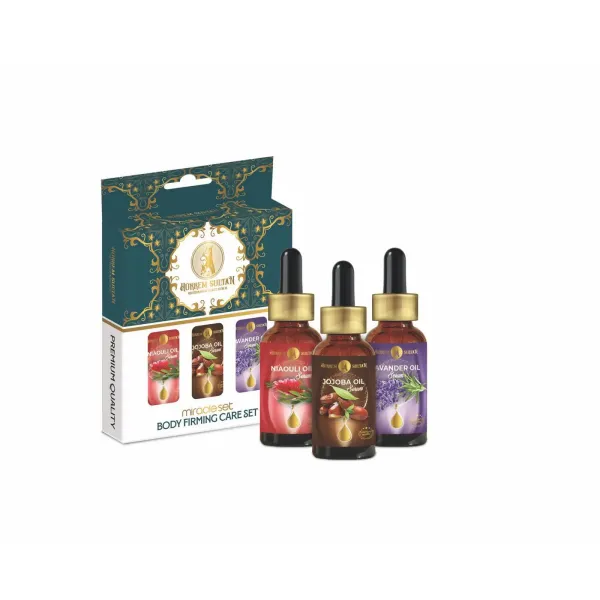 Hurrem Sultan Body Firming Care Set – zestaw 3 olejków-serum: jojoba, lawenda, niaouli