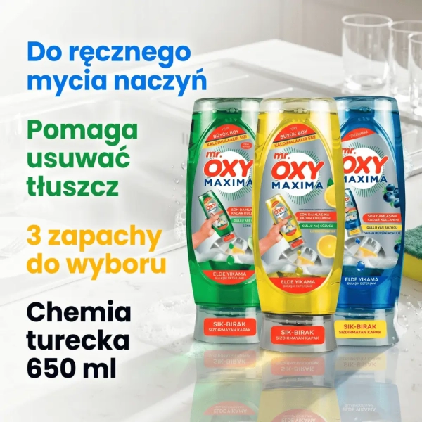 Mr Oxy Maxima płyn do naczyń 650 ml najważniejsze korzyści