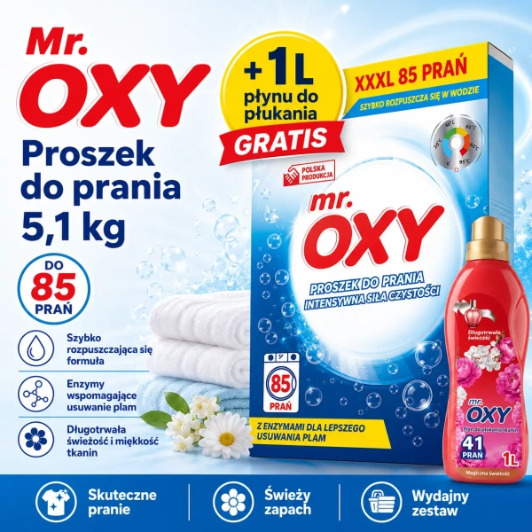 Mr. OXY zestaw do codziennego prania w domowej pralni