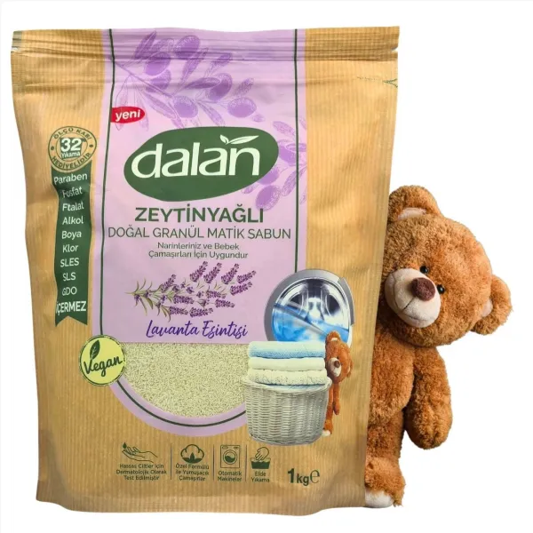 Mydło w granulkach do prania Dalan z oliwy z oliwek i lawendą 1kg