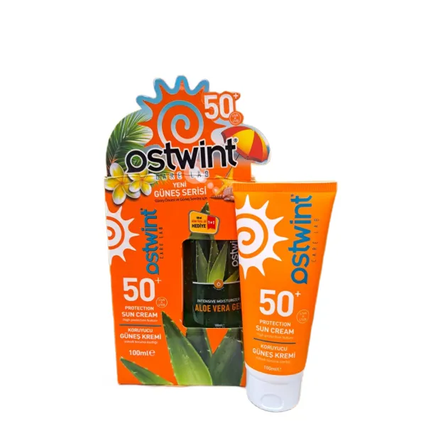 Zestaw Ostwint – krem SPF 50+ i żel aloesowy po opalaniu, ochrona i regeneracja skóry latem