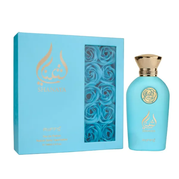 RiiFFS Shanaya EDP 100 ml – damskie perfumy róża i peonia w turkusowym flakonie
