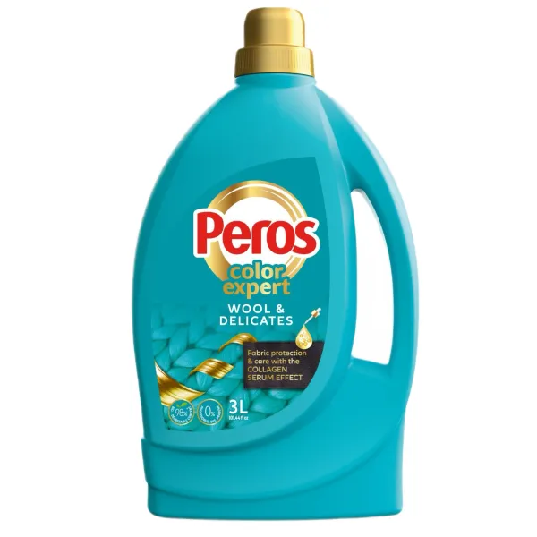 Peros Color Expert płyn do wełny i delikatnych tkanin 3 L – ochrona kolorów i efekt kolagenowego serum