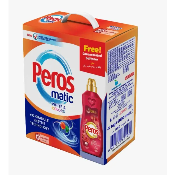 Peros Matic White & Colors 4 kg + Peros Soft 960 ml – zestaw