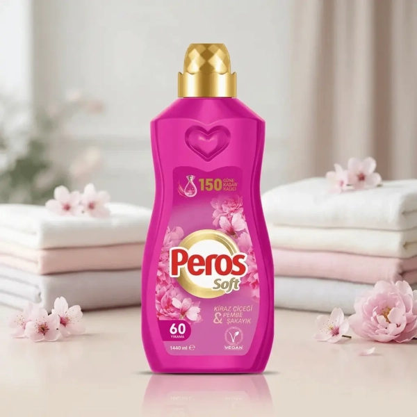 Peros Soft Kwiat Wiśni i Piwonia płyn do płukania 1,44L