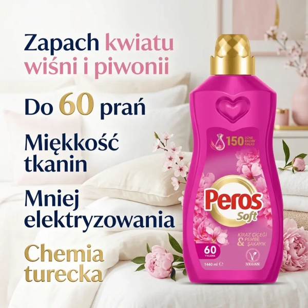 Peros Soft Kwiat Wiśni i Piwonia 1,44L najważniejsze korzyści