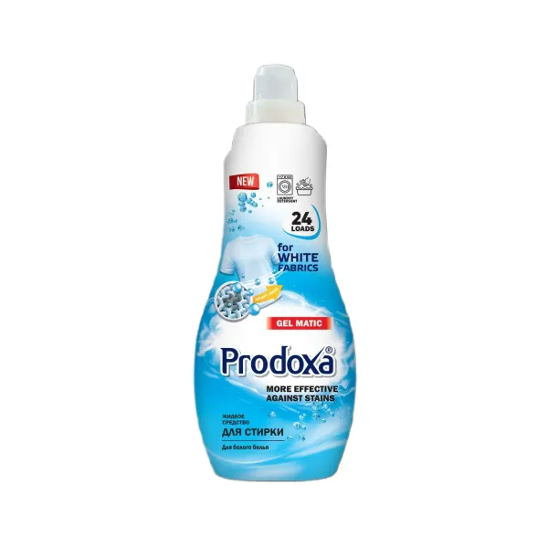 Żel do prania białego ProdoXa 960 ml – skuteczny na plamy i szarzenie