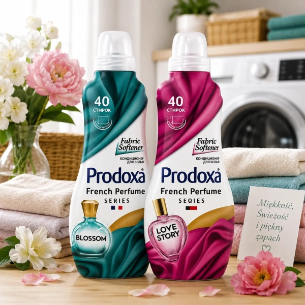 Prodoxa French Perfume Blossom i Love Story płyny do płukania 2 razy 1L chemia turecka