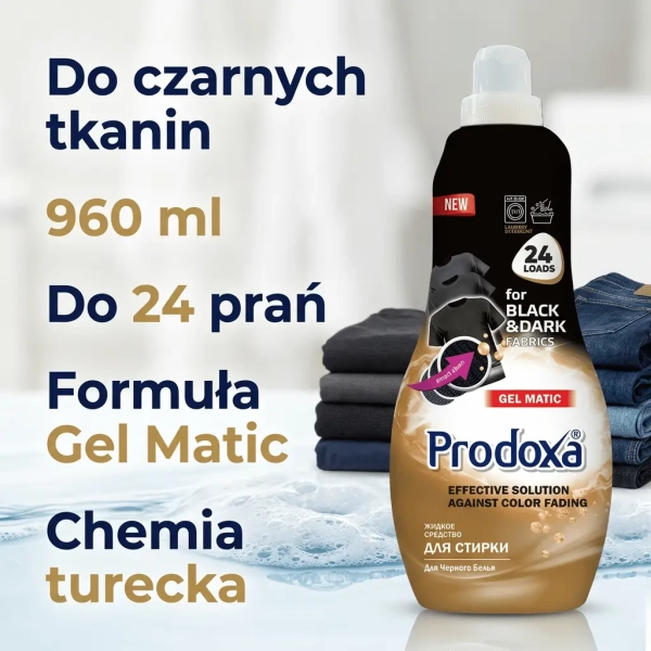 Prodoxa Gel Matic Black 960 ml najważniejsze korzyści