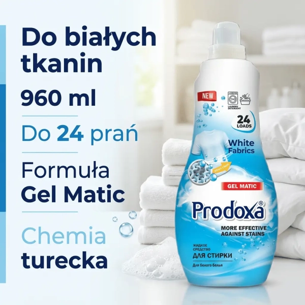 Prodoxa Gel Matic White 960 ml najważniejsze korzyści