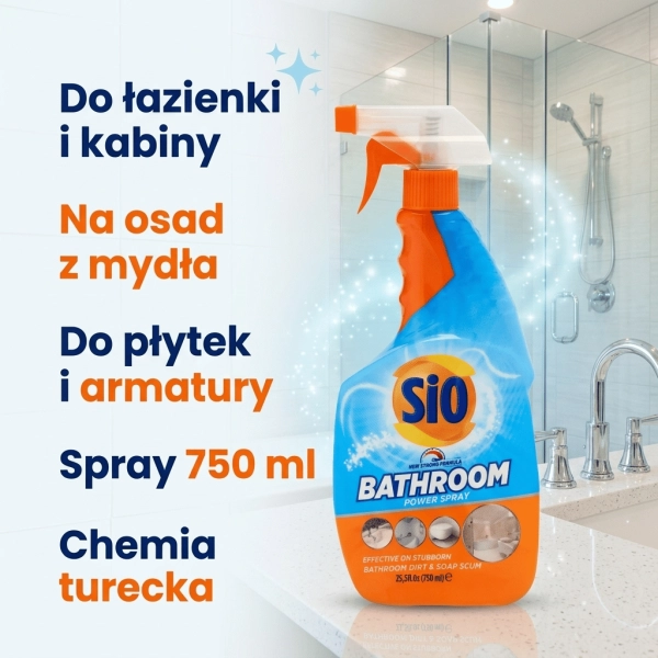 SIO Bathroom Power Spray 750 ml najważniejsze korzyści