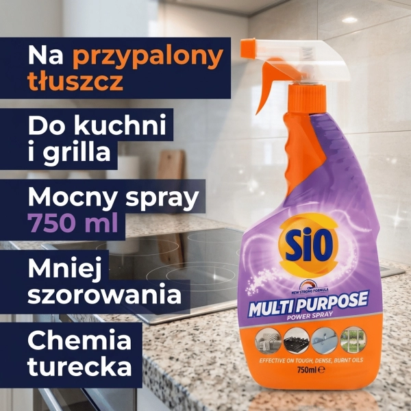 SIO Multi Purpose Power Spray 750 ml najważniejsze korzyści