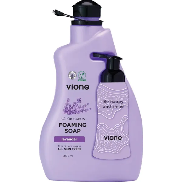 Mydło w piance Vione Lavander 2000 ml – zapach lawendy, wegańska formuła
