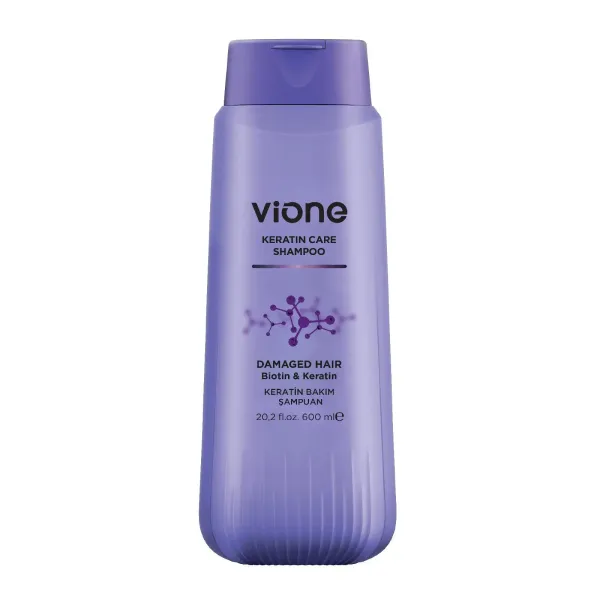 Vione Szampon Keratynowy 600 ml – keratyna i biotyna do regeneracji włosów
