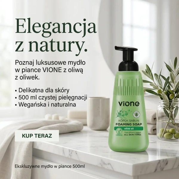 Vione Olive Oil mydło w piance 500 ml grafika social media