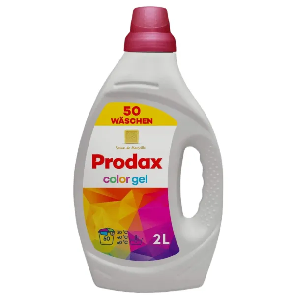 Prodax Color Gel 2L – żel do prania kolorów, 50 prań (30/40/60°C)