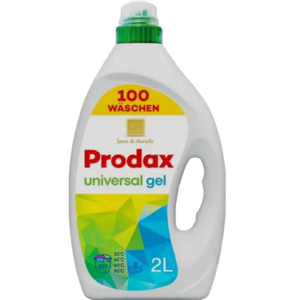 Prodax Universal Gel 2L – uniwersalny żel do prania, 100 prań (30–90°C)
