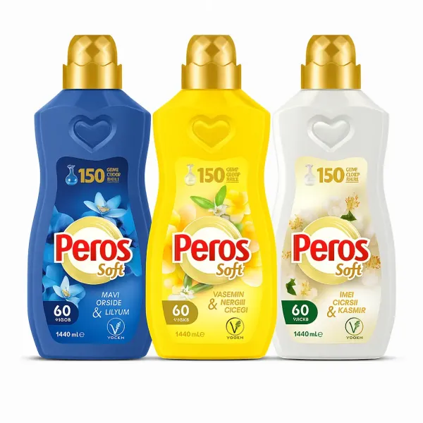 Zestaw płynów do płukania Peros Soft – Orchidea, Neroli i Kaszmir 3x1440ml